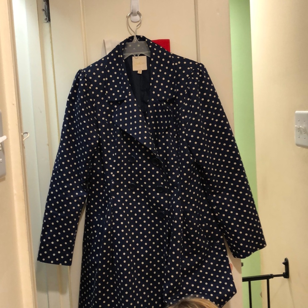 ModCloth polka dot coat
